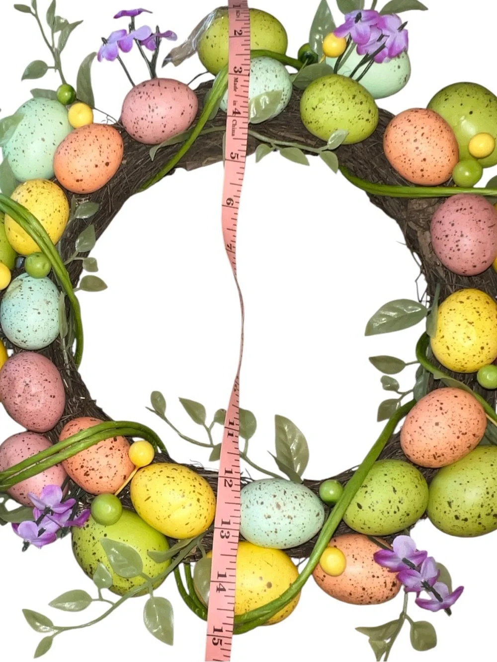 Pastel Speckled Egg Spring Wreath - Home Holiday